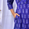 Mercerised Ikkat Blue Handloom Angrakha