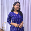 Mercerised Ikkat Blue Handloom Angrakha
