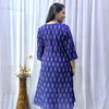 Mercerised Ikkat Blue Handloom Angrakha