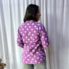 Dabu Purple Floral Hand Block Printed Tunic