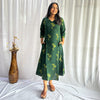 Dabu Green Animal Print Hand Block Printed Dress