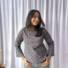 Blue Ajrakh Floral Hand Block Printed Tunic