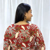 Bagru Red Floral Long Kurti