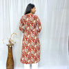 Bagru Red Floral Long Kurti