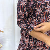 Kalamkari Black floral Long Kurti
