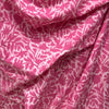 Dabu Pink Floral Hand Block Printed Fabric