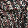 Vegetable Black Geometric Hand Block Printed Fabric