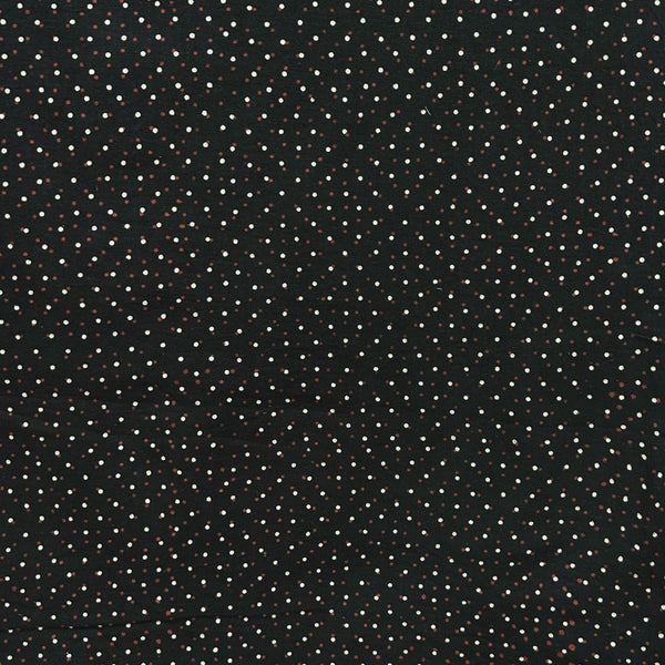 Vegetable Black Dots Hand Block Printed Fabric