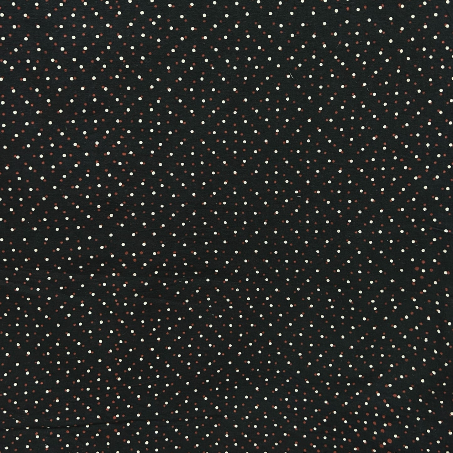 Vegetable Black Dots Hand Block Printed Fabric