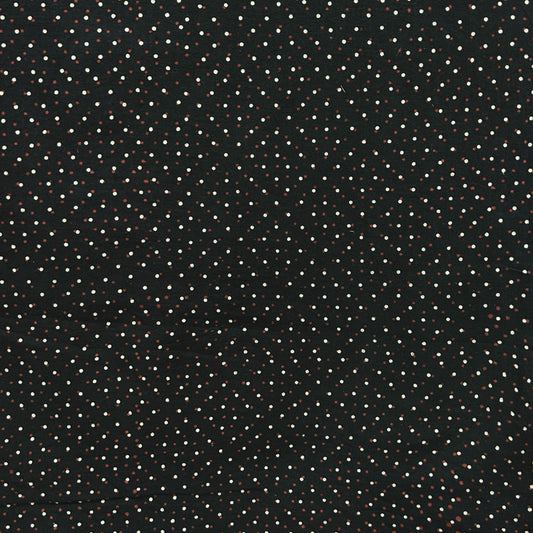 Vegetable Black Dots Hand Block Printed Fabric
