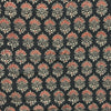 Vegetable Black Floral Hand Block Printed Fabric