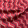 Vegetable Red Geometric Hand Block Printed Fabric