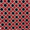 Vegetable Red Geometric Hand Block Printed Fabric