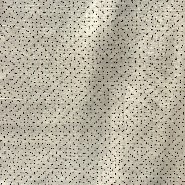 Vegetable Cream Dots Hand Block Printed Fabric