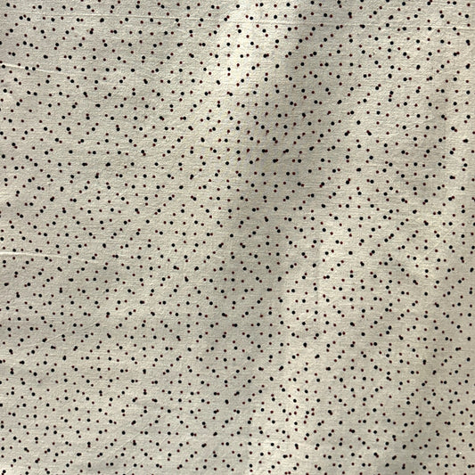 Vegetable Cream Dots Hand Block Printed Fabric