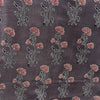 Ajrakh Brown Floral Hand Block Printed Fabric