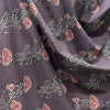 Ajrakh Brown Floral Hand Block Printed Fabric