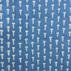 Dabu Blue Floral Slub Cotton Hand Block Printed Fabric