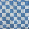 Dabu Blue Geometric Slub Cotton Hand Block Printed Fabric