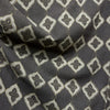 Dabu Brown Geometric Slub Cotton Hand Block Printed Fabric