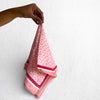 Peach Hand Block Printed Bandana