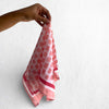Peach Hand Block Printed Bandana