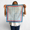 Blue Hand Block Printed Bandana