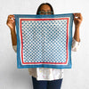 Blue Hand Block Printed Bandana