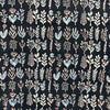 Ajrakh Black Floral Hand Block Printed Fabric