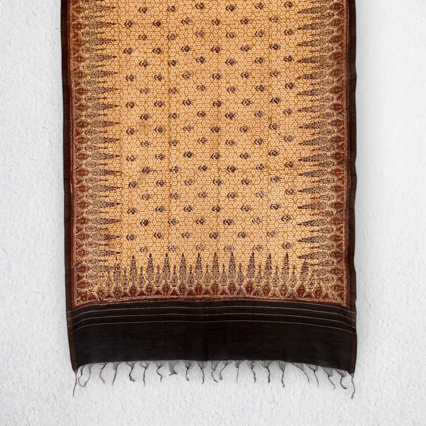 Bagru Hand Block Printed Chanderi Dupatta