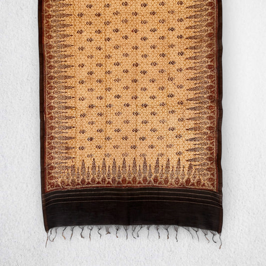 Bagru Hand Block Printed Chanderi Dupatta