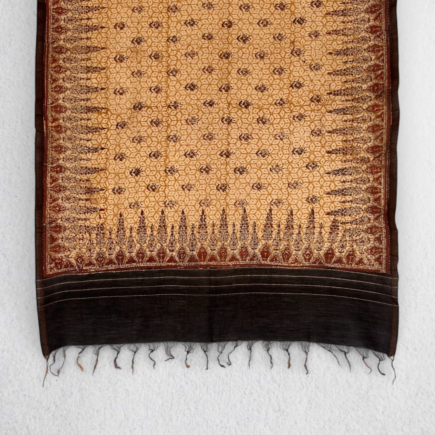 Bagru Hand Block Printed Chanderi Dupatta