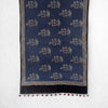 Blue Ajrakh Floral Hand Block Printed Dupatta