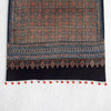 Black Ajrakh Floral Hand Block Printed Dupatta