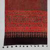 Red Ajrakh Floral Hand Block Printed Dupatta