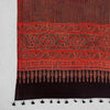Red Ajrakh Floral Hand Block Printed Dupatta