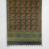 Green Ajrakh Floral Hand Block Printed Dupatta