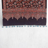 Black Ajrakh Floral Hand Block Printed Dupatta