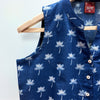 Dabu Blue Floral Hand Block Printed Tunic