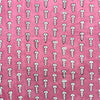 Dabu Pink Floral Slub Cotton Hand Block Printed Fabric