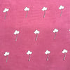 Dabu Pink Floral Slub Cotton Hand Block Printed Fabric