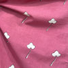 Dabu Pink Floral Slub Cotton Hand Block Printed Fabric