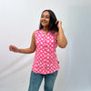 Dabu Pink Polka Dot Hand Block Printed Tunic