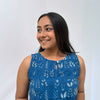 Dabu Blue Floral Hand Block Printed Tunic