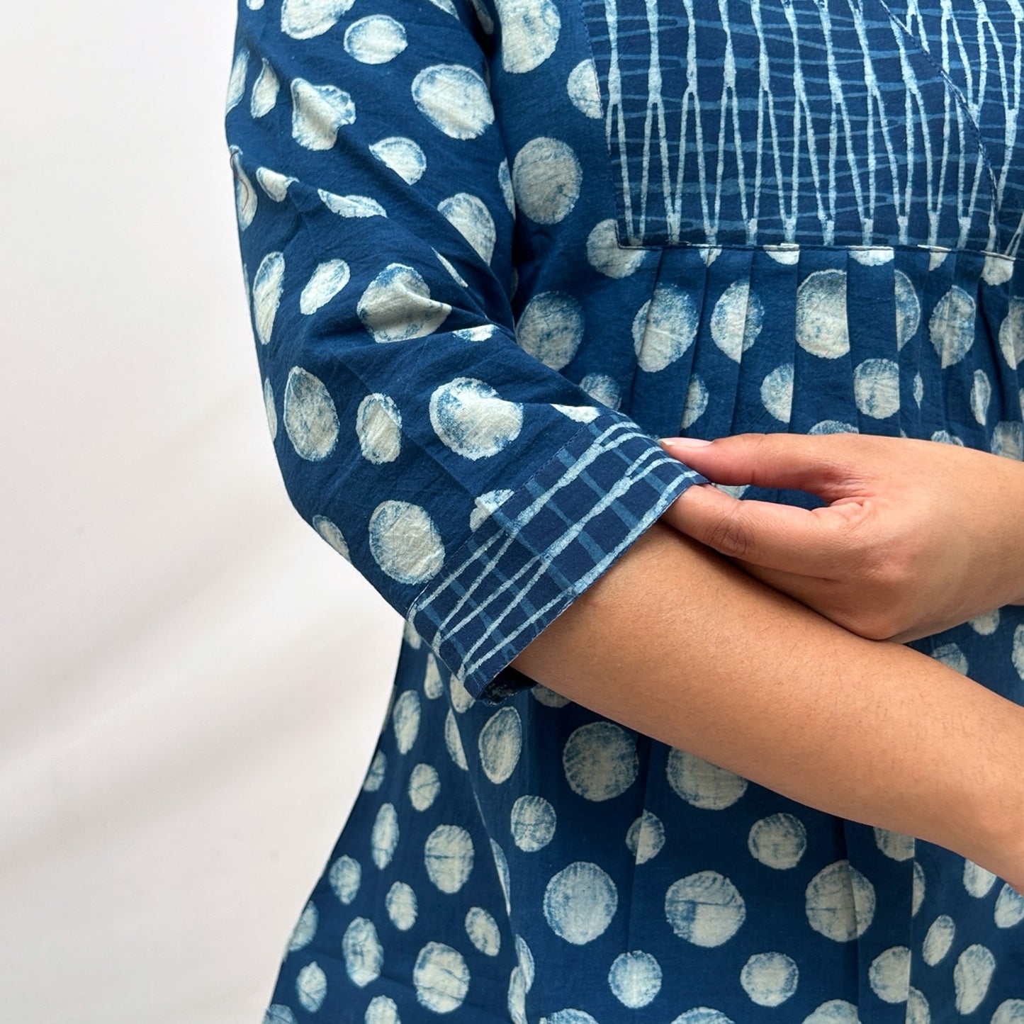 Dabu Blue Hand Block Printed Tunic