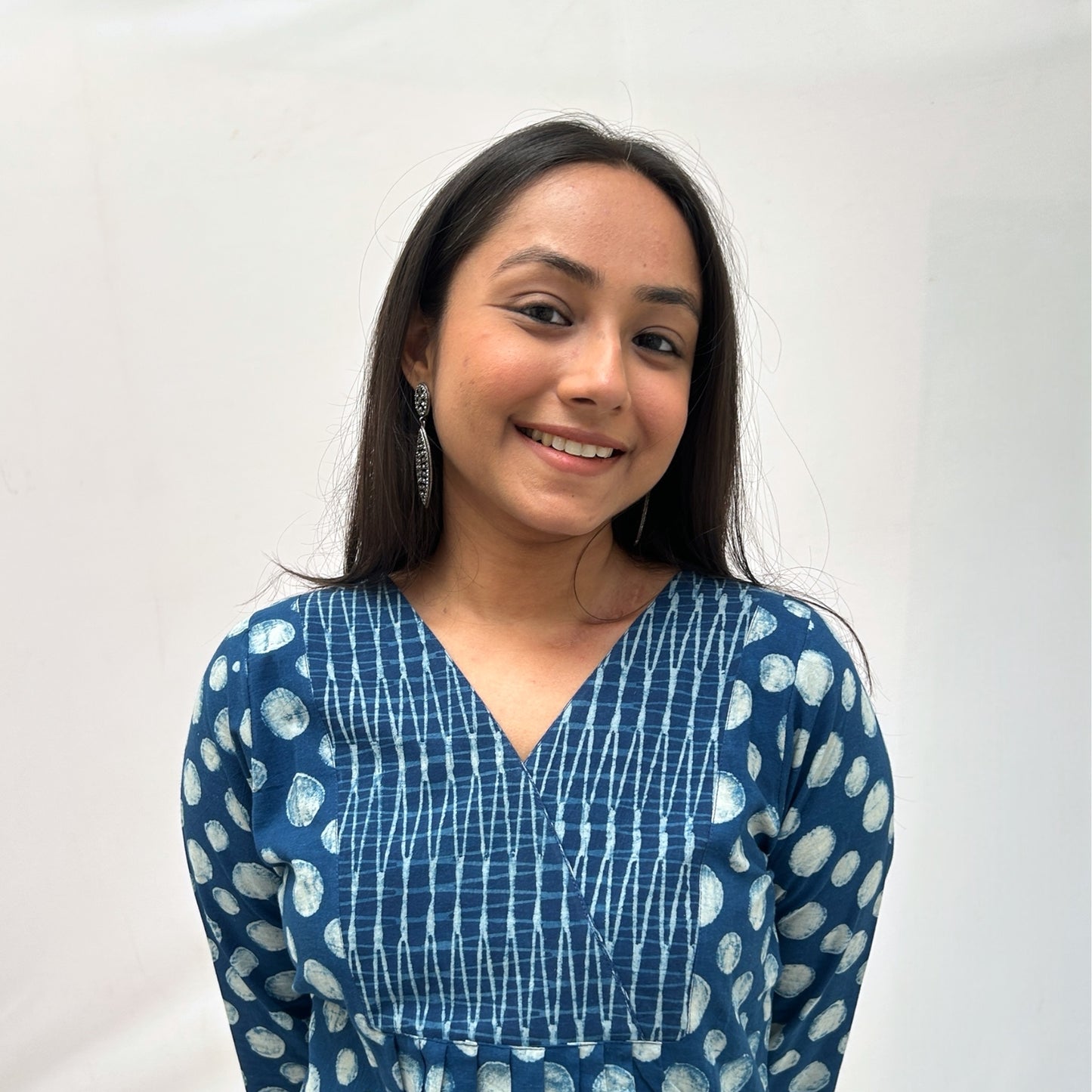 Dabu Blue Hand Block Printed Tunic