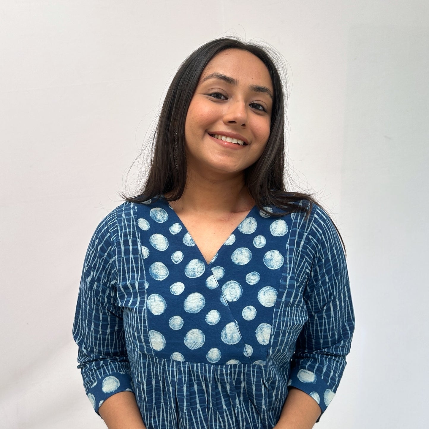 Dabu Blue Hand Block Printed Tunic