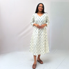 Cotton Ikkat Cream Handloom Dress