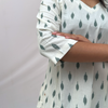 Cotton Ikkat Cream Handloom Dress