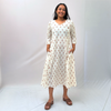 Cotton Ikkat Cream Handloom Dress